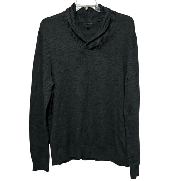 Banana Republic Wool Blend Shawl Collar Pullover Sweater Office Preppy Men’s XL - Picture 1 of 13